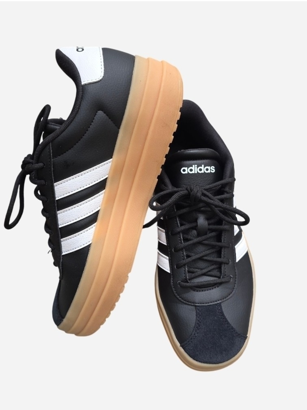 adidas Black White Gum-Soled Women's Sneakers